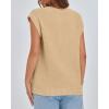 imageBTFBM Womens Oversized Sweater Vest 2025 Summer V Neck Casual Sleeveless Sweaters Loose Cable Knit Pullover TopsLight Khaki