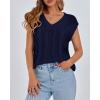 imageBTFBM Womens Oversized Sweater Vest 2025 Summer V Neck Casual Sleeveless Sweaters Loose Cable Knit Pullover TopsNavy