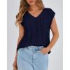 imageBTFBM Womens Oversized Sweater Vest 2025 Summer V Neck Casual Sleeveless Sweaters Loose Cable Knit Pullover TopsNavy