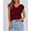 imageBTFBM Womens Oversized Sweater Vest 2025 Summer V Neck Casual Sleeveless Sweaters Loose Cable Knit Pullover TopsWine Red