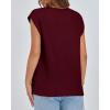 imageBTFBM Womens Oversized Sweater Vest 2025 Summer V Neck Casual Sleeveless Sweaters Loose Cable Knit Pullover TopsWine Red