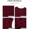imageBTFBM Womens Oversized Sweater Vest 2025 Summer V Neck Casual Sleeveless Sweaters Loose Cable Knit Pullover TopsWine Red