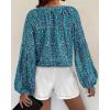 imageBTFBM Boho Blouses for Women Dressy Casual Floral Long Sleeve Shirts V Neck Lightweight Chiffon Summer Spring Tops 2025Print Purple Green