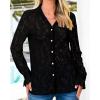 imageBTFBM Long Sleeve Lace Blouses for Women 2025 Spring Dressy Casual Button Down Shirts Date Night Outfit Club Party TopsBlack
