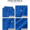 imageBTFBM Long Sleeve Lace Blouses for Women 2025 Spring Dressy Casual Button Down Shirts Date Night Outfit Club Party TopsBlue