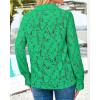 imageBTFBM Long Sleeve Lace Blouses for Women 2025 Spring Dressy Casual Button Down Shirts Date Night Outfit Club Party TopsGreen
