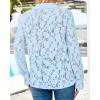 imageBTFBM Long Sleeve Lace Blouses for Women 2025 Spring Dressy Casual Button Down Shirts Date Night Outfit Club Party TopsLight Blue