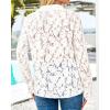 imageBTFBM Long Sleeve Lace Blouses for Women 2025 Spring Dressy Casual Button Down Shirts Date Night Outfit Club Party TopsWhite