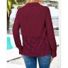 imageBTFBM Long Sleeve Lace Blouses for Women 2025 Spring Dressy Casual Button Down Shirts Date Night Outfit Club Party TopsWine Red