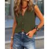 imageBTFBM Summer Sweater Vest for Women 2025 Sleeveless V Neck Lightweight Button Up Cardigan Knit Tank Tops Spring ClothesArmy Green