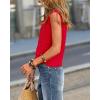 imageBTFBM Summer Sweater Vest for Women 2025 Sleeveless V Neck Lightweight Button Up Cardigan Knit Tank Tops Spring ClothesRed