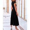 imageBTFBM Women Two Piece Skirt Set Summer 2025 Casual Vacation Crew Neck Short Sleeve Cropped Top Elastic Waist Midi SkirtsSolid Black