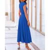 imageBTFBM Women Two Piece Skirt Set Summer 2025 Casual Vacation Crew Neck Short Sleeve Cropped Top Elastic Waist Midi SkirtsSolid Blue