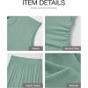 imageBTFBM Women Two Piece Skirt Set Summer 2025 Casual Vacation Crew Neck Short Sleeve Cropped Top Elastic Waist Midi SkirtsSolid Fruit Green