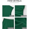imageBTFBM Women Two Piece Skirt Set Summer 2025 Casual Vacation Crew Neck Short Sleeve Cropped Top Elastic Waist Midi SkirtsSolid Green