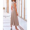 imageBTFBM Women Two Piece Skirt Set Summer 2025 Casual Vacation Crew Neck Short Sleeve Cropped Top Elastic Waist Midi SkirtsSolid Khaki