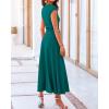 imageBTFBM Women Two Piece Skirt Set Summer 2025 Casual Vacation Crew Neck Short Sleeve Cropped Top Elastic Waist Midi SkirtsSolid Lake Green