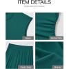 imageBTFBM Women Two Piece Skirt Set Summer 2025 Casual Vacation Crew Neck Short Sleeve Cropped Top Elastic Waist Midi SkirtsSolid Lake Green