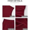 imageBTFBM Women Two Piece Skirt Set Summer 2025 Casual Vacation Crew Neck Short Sleeve Cropped Top Elastic Waist Midi SkirtsSolid Wine Red