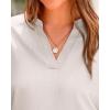 imageBTFBM Womens Summer Tops 2025 V Neck Short Sleeve Tshirt Loose Flowy Tunics Solid Color Dressy Casual Blouse ShirtsLight Grey