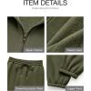 imageBTFBM Womens Sweatsuits 2 Piece Set 2025 Fleece Long Sleeve Zip Up Sweatshirt Sweatpants Winter Fall Outfits Jogger SetsArmy Green
