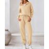 imageBTFBM Womens Sweatsuits 2 Piece Set 2025 Fleece Long Sleeve Zip Up Sweatshirt Sweatpants Winter Fall Outfits Jogger SetsBeige