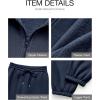 imageBTFBM Womens Sweatsuits 2 Piece Set 2025 Fleece Long Sleeve Zip Up Sweatshirt Sweatpants Winter Fall Outfits Jogger SetsDark Blue