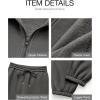 imageBTFBM Womens Sweatsuits 2 Piece Set 2025 Fleece Long Sleeve Zip Up Sweatshirt Sweatpants Winter Fall Outfits Jogger SetsDark Grey