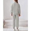 imageBTFBM Womens Sweatsuits 2 Piece Set 2025 Fleece Long Sleeve Zip Up Sweatshirt Sweatpants Winter Fall Outfits Jogger SetsGrey