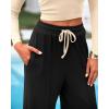 imageBTFBM Casual 2 Piece Sets For Women Spring Outfits 2025 Long Sleeve Crop Top Wide Leg Pants Summer Matching Lounge SetSolid Beige Black