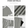 imageBTFBM Womens 2 Piece Outfits 2025 Spring Fashion Casual Clothes Ribbed Knit Crop Top Wide Leg Pants Tracksuit Lounge SetGrey