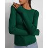 imageBTFBM Womens Casual Long Sleeve Tops Spring Fall 2025 Crew Neck Workout Shirt Stretchy Slim Fit Basic Y2K Going Out TopGreen