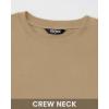 imageBTFBM Womens Casual Long Sleeve Tops Spring Fall 2025 Crew Neck Workout Shirt Stretchy Slim Fit Basic Y2K Going Out TopKhaki