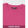 imageBTFBM Womens Casual Long Sleeve Tops Spring Fall 2025 Crew Neck Workout Shirt Stretchy Slim Fit Basic Y2K Going Out TopRose Red