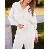 imageBTFBM 3 Piece Outfits Casual Knit Matching Sets Spring Summer Clothes Cardigan Cropped Tank Tops Wide Leg Pant TracksuitSolid White