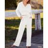 imageBTFBM 3 Piece Outfits Casual Knit Matching Sets Spring Summer Clothes Cardigan Cropped Tank Tops Wide Leg Pant TracksuitSolid White