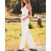 imageBTFBM 3 Piece Outfits Casual Knit Matching Sets Spring Summer Clothes Cardigan Cropped Tank Tops Wide Leg Pant TracksuitSolid White