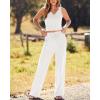 imageBTFBM 3 Piece Outfits Casual Knit Matching Sets Spring Summer Clothes Cardigan Cropped Tank Tops Wide Leg Pant TracksuitSolid White