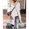 imageBTFBM Fall Long Puffer Vest Women Sleeveless Hooded Reversible Fleece Sherpa Jacket Zip Up Winter Coat Outerwear VestsSolid White
