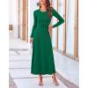 imageBTFBM Two Piece Skirt Sets For Women 2024 Trendy Fall Outfits Ribbed Knit Long Sleeve Crop Top Flowy Maxi Skirt SetSolid Green