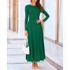 imageBTFBM Two Piece Skirt Sets For Women 2024 Trendy Fall Outfits Ribbed Knit Long Sleeve Crop Top Flowy Maxi Skirt SetSolid Green