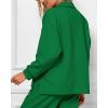 imageBTFBM Women 2 Piece Outfit 2024 Fall Winter Lapel V Neck Long Sleeve Pullover and Wide Leg Pants Lounge Sets PocketsSolid Green