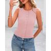 imageBTFBM Womens Button Down Tank Top 2025 Summer Cropped Ribbed Knit Vest Slim Fit Casual Sleeveless Going Out TopsPink