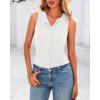 imageBTFBM Womens Button Down Tank Top 2025 Summer Cropped Ribbed Knit Vest Slim Fit Casual Sleeveless Going Out TopsWhite