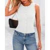 imageBTFBM Womens Button Down Tank Top 2025 Summer Cropped Ribbed Knit Vest Slim Fit Casual Sleeveless Going Out TopsWhite