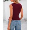 imageBTFBM Womens Button Down Tank Top 2025 Summer Cropped Ribbed Knit Vest Slim Fit Casual Sleeveless Going Out TopsWine Red