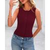 imageBTFBM Womens Button Down Tank Top 2025 Summer Cropped Ribbed Knit Vest Slim Fit Casual Sleeveless Going Out TopsWine Red