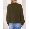 imageBTFBM Womens Chunky Knit Fall Cardigan 2025 Winter Long Sleeve Button Down Soft Loose Cropped Sweater OuterwearArmy Green