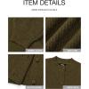 imageBTFBM Womens Chunky Knit Fall Cardigan 2025 Winter Long Sleeve Button Down Soft Loose Cropped Sweater OuterwearArmy Green