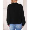 imageBTFBM Womens Chunky Knit Fall Cardigan 2025 Winter Long Sleeve Button Down Soft Loose Cropped Sweater OuterwearBlack
